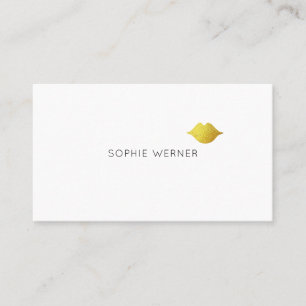minimal/minimalistisk skönhet i eleganten guld läp visitkort