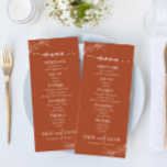 Minimal minimalistisk terracotta Gren Löv Bröllop Meny<br><div class="desc">Det här är en minimalistisk meny för minimalistisk terracotta Gren Löv Bröllop.</div>