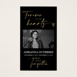 Minimal minnesanteckningsfotosympati för skriptbön visitkort