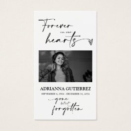 Minimal minnesanteckningsfotosympati för skriptbön visitkort