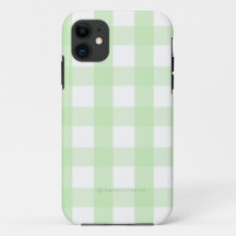 Minimal Mint Grönt Gingham iphone case