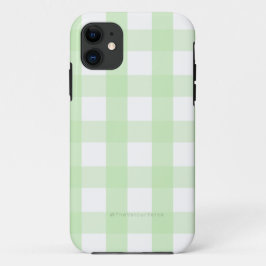Minimal Mint Grönt Gingham iphone case