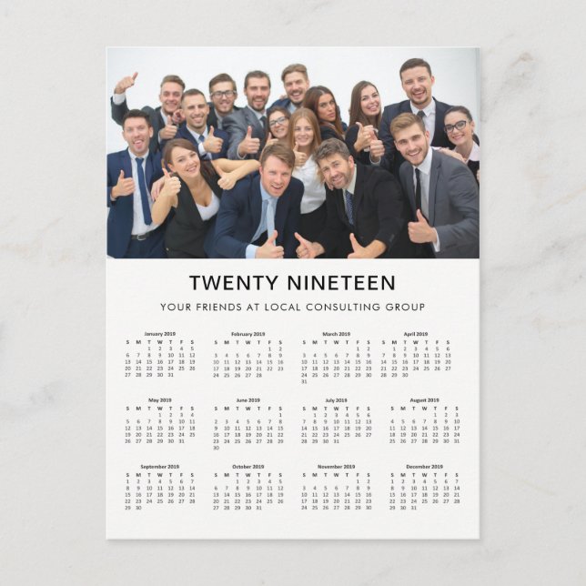 Minimal modern | 2019 Företagets fotokalender Vykort (Framsida)