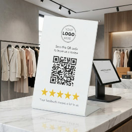 Minimal Modern 5-Stjärnig QR-kod för företagsrecen