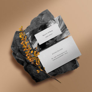 Minimal modern Abstrakt, svart och vit målning Visitkort