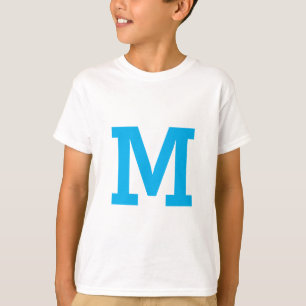 Minimal modern Anpassningsbar blå Brev T Shirt