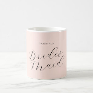 Minimal modern anpassningsbar för rosa kaffemugg