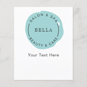 Minimal Modern Aqua Salong Spa Kuponger Flyer