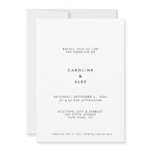 Minimal Modern Art Deco-typografi Bröllop-inbjudan