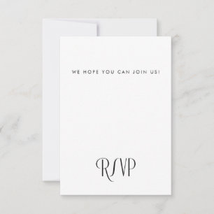 Minimal modern Art Deco-typografi Bröllop OSA Kort