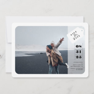 Minimal modern Avslappnad Spara datumfoto Datumet
