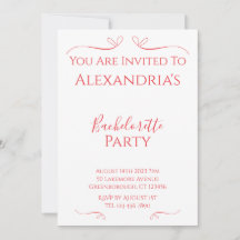 Minimal Modern Bachelorette Party