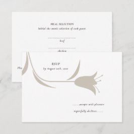 Minimal Modern Beige & Espresso Blommig OSA Kort