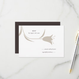Minimal Modern Beige & Espresso Blommig OSA Kort