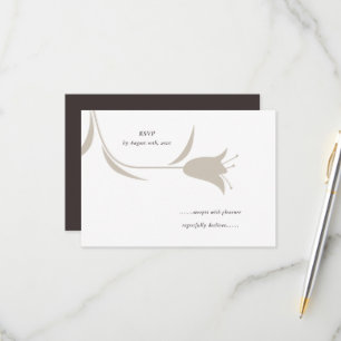 Minimal Modern Beige & Espresso Blommig OSA Kort