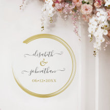 Minimal Modern Black & Guld Classy Personligt bröl