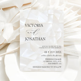 Minimal Modern Black & White Bröllop Inbjudningar