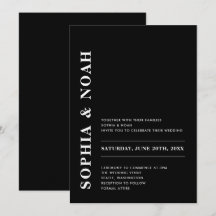 Minimal Modern Black & White Elegant bröllop