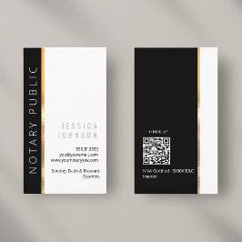 Minimal Modern Black & White Guld Anpassningsbar N Visitkort