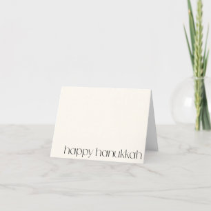 Minimal Modern Black White Hanukkah Blank Anpassni Helgkort