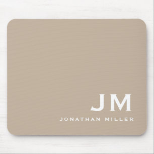 Minimal Modern Block Monogram Beige Musmatta