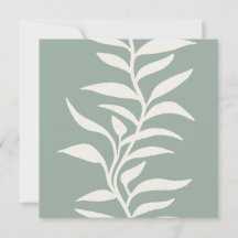 Minimal Modern Botanisk Silhuett i Flödande Salvia