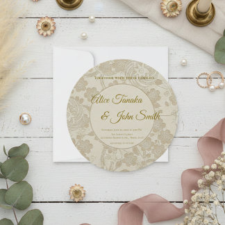 Minimal Modern Bröllopsinbjudan – Elegant JP Inbjudningar