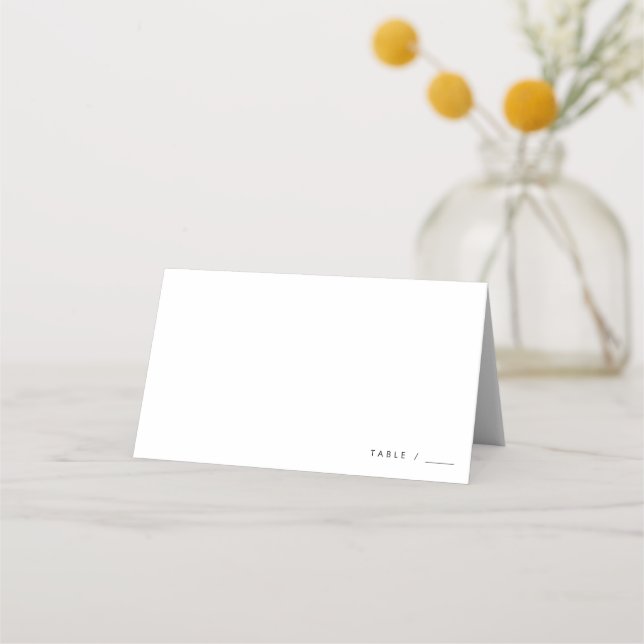 Minimal Modern Chic Typografi Bröllop Placeringskort (Framsida)