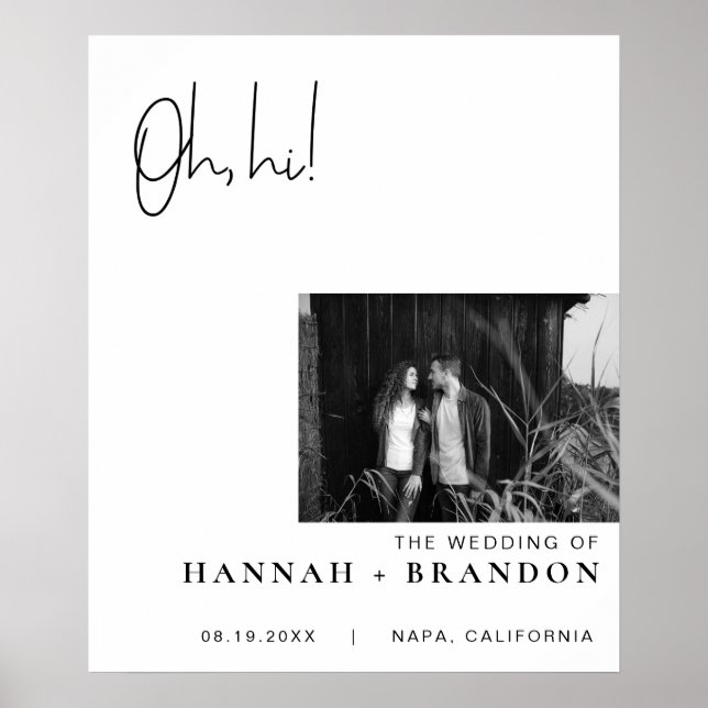 Minimal modern Chic Typografi Classic Bröllop Poster (Framsidan)