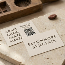 Minimal Modern Craft Choklad Tillverkare Qr Kod