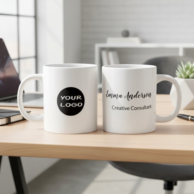 Minimal Modern | Din logotyp Jumbo Mugg (Skapare uppladdad)