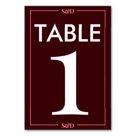 Minimal Modern Editable Wedding Bordsnummer