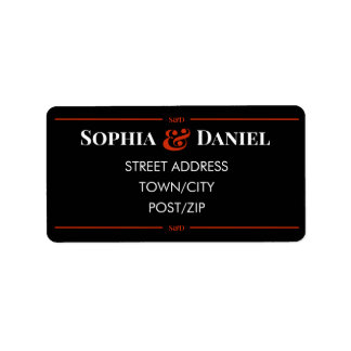 Minimal Modern Editable Wedding RSVP Address Label Adressetikett