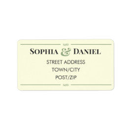 Minimal Modern Editable Wedding RSVP Address Label Adressetikett