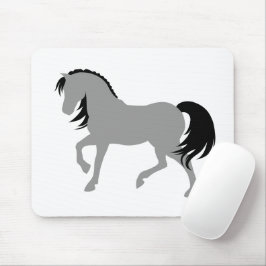 Minimal Modern Elegant Chic Enkel Grått Horse Musmatta