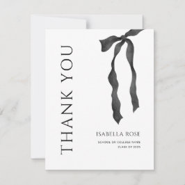 Minimal modern Elegant - enkelt fält Studenten Tack Kort