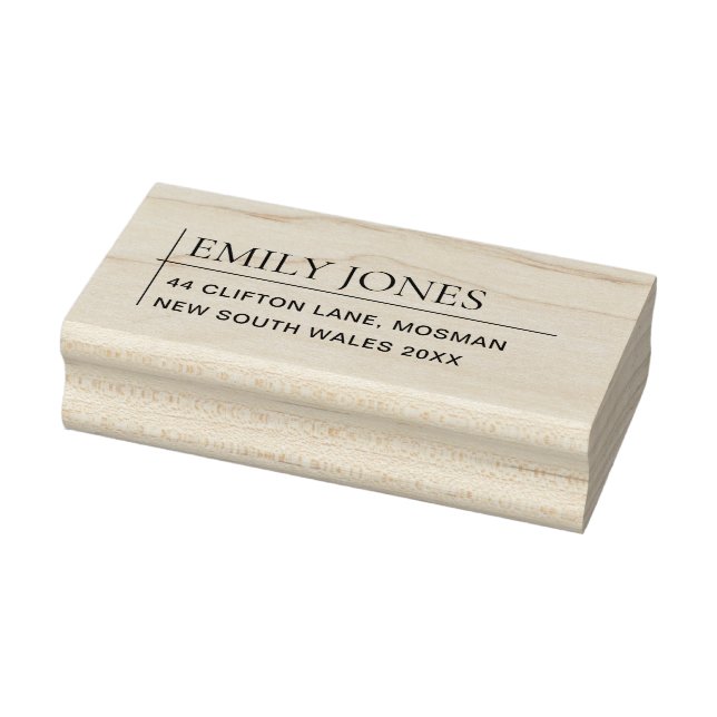 MINIMAL MODERN ENKEL FET TYPOGRAFI ADRESS STÄMPEL (Stämpel)