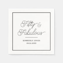 Minimal Modern Fifty & Fabulous 50th Birthday