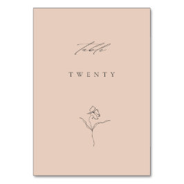 Minimal Modern  Fine Art Blommigt Bröllop Bordsnummer