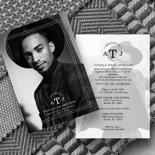 Minimal modern genomskinlighet 2 foton inbjudningar