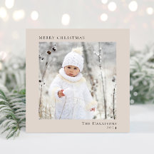 Minimal Modern God Jul Foto Beige