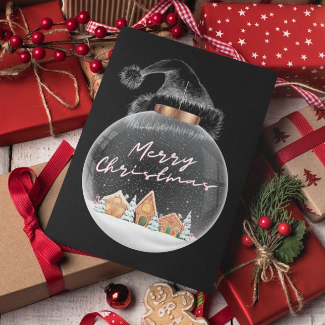 Minimal modern God jul Vykort (Skapare uppladdad)