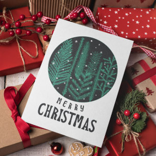 Minimal modern God jul Vykort