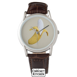 Minimal Modern Grandmacore Cute Crochet Banana Armbandsur