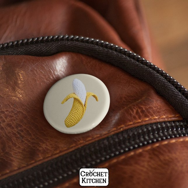 Minimal Modern Grandmacore Cute Crochet Banana Knapp (Skapare uppladdad)