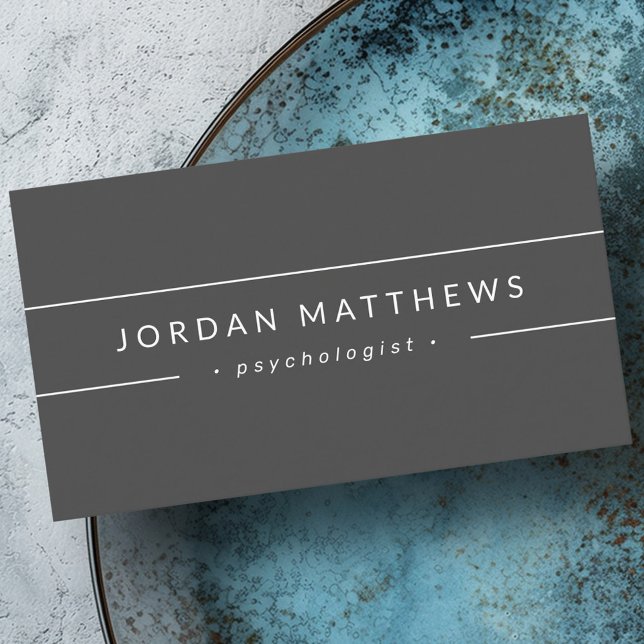 Minimal modern grått-professionell visitkort (Minimal gray modern professional business card)
