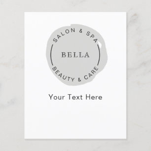 Minimal Modern Grått Salon och Spa Business Flyers