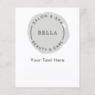 Minimal Modern Grått Salon Spa Coupons Flyer