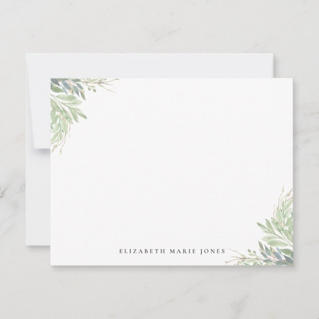 Minimal Modern Grey Simple Rustic Stationery Anteckningskort (Framsida)