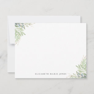 Minimal Modern Grey Simple Rustic Stationery Anteckningskort